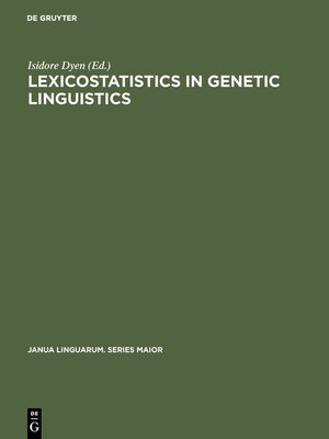 cover image of Lexicostatistics in Genetic Linguistics